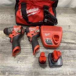 AS-IS Milwaukee FUEL 12-Volt Lithium-Ion Brushless Cordless Hammer Drill and Impact Driver Combo Kit