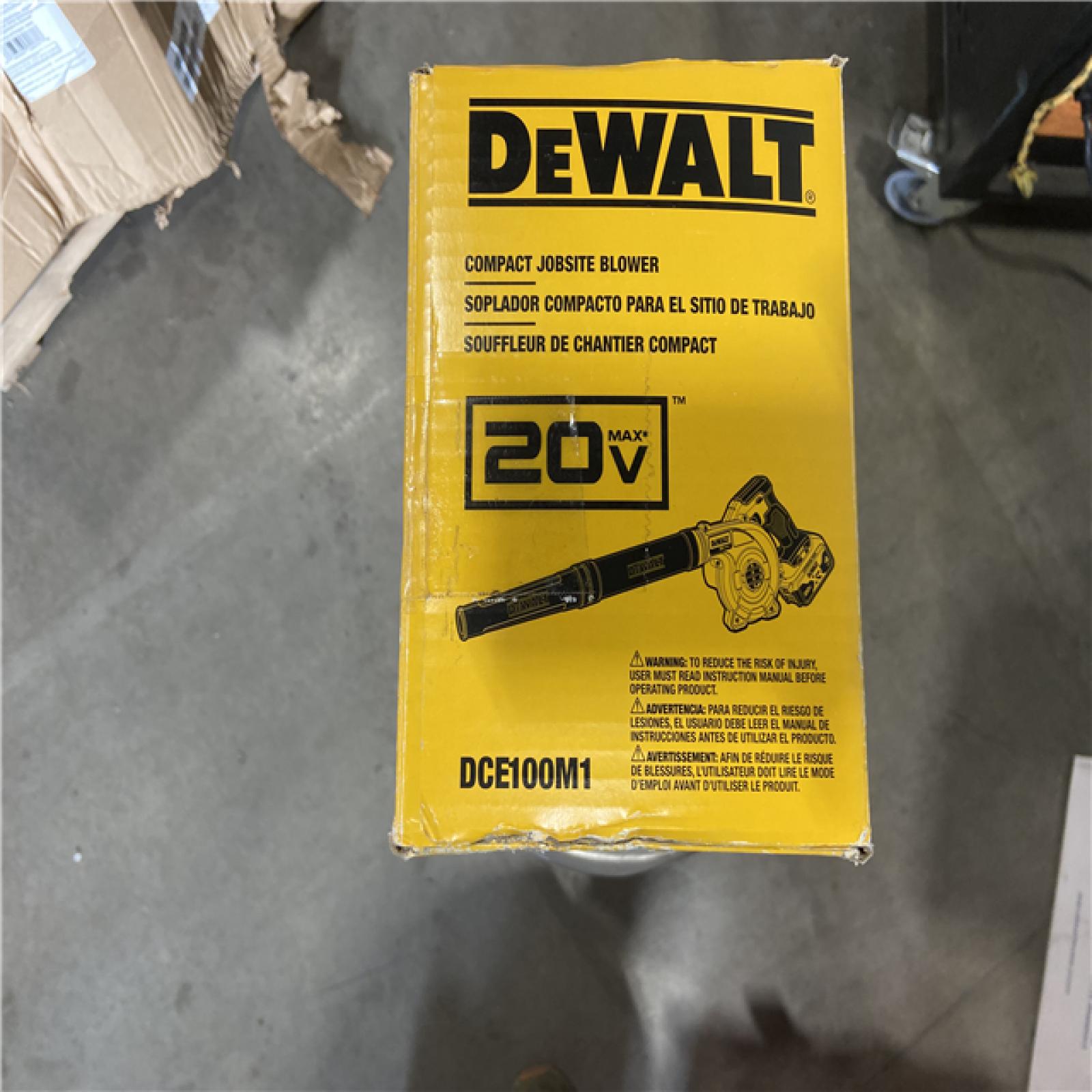NEW! - DEWALT 20V MAX Cordless Compact Jobsite Blower 135 MPH 100 CFM