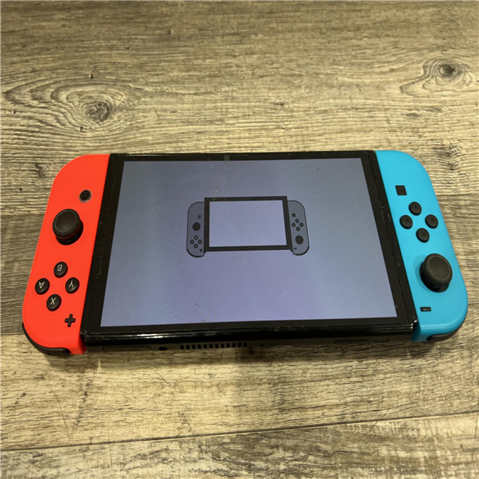AS-IS Nintendo Switch -Neon Blue Joy-Con & Neon Red