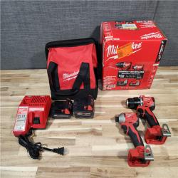 HOUSTON LOCATION - AS-IS Milwaukee 18-Volt Lithium-Ion Brushless Cordless Compact Hammer Drill/Impact Combo Kit