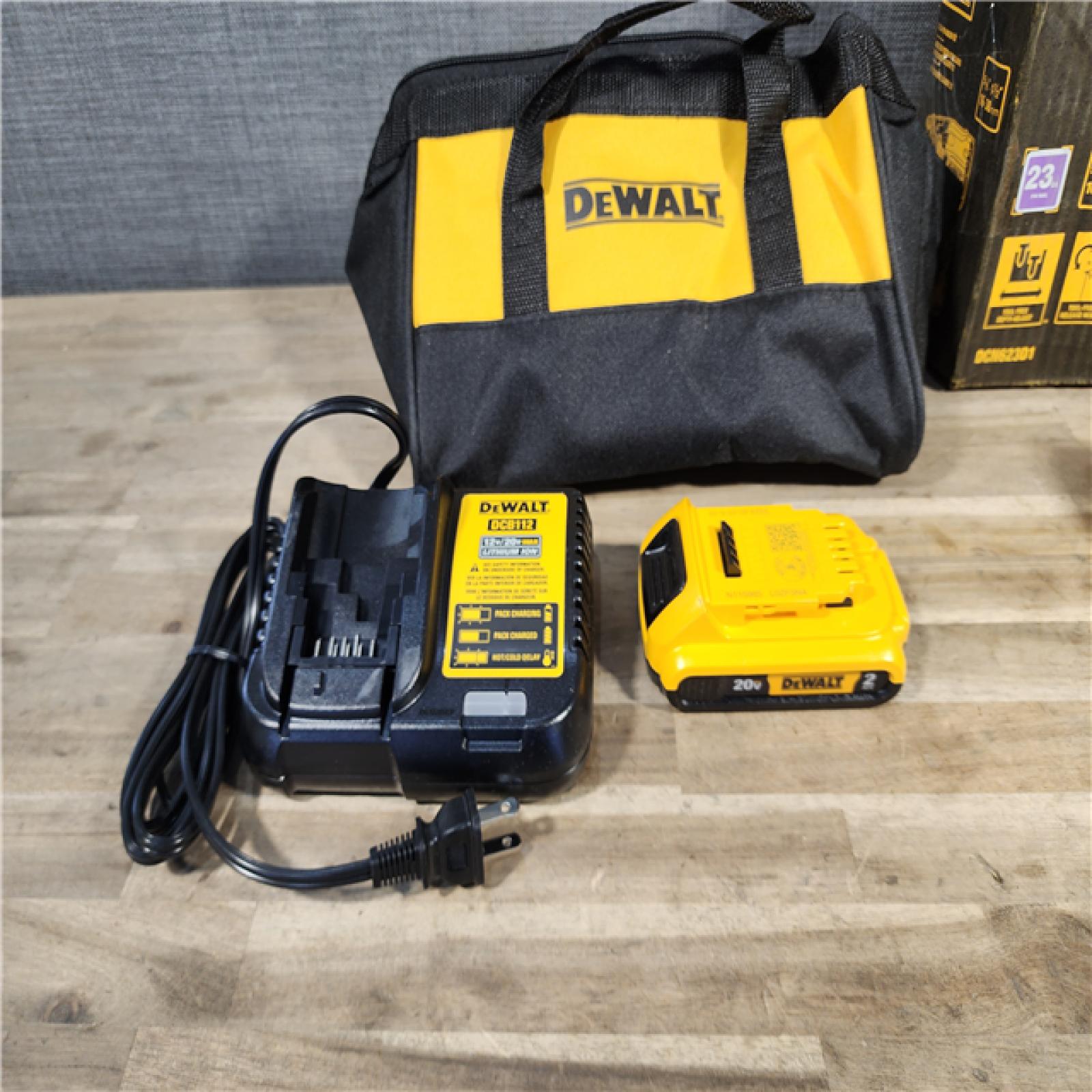 HOUSTON LOCATION - AS-IS DEWALT ATOMIC 20V MAX Lithium Ion Cordless 23 Gauge Pin Nailer Kit with 2.0Ah Battery and Charger