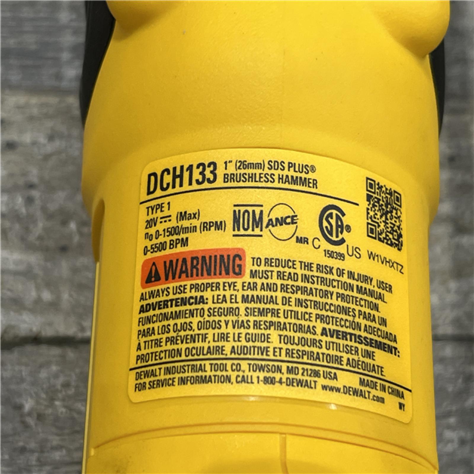 AS-IS DEWALT 20V MAX Cordless Brushless 1 in. SDS Plus D-Handle Concrete and Masonry Rotary Hammer (Tool Only)