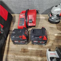HOUSTON LOCATION - AS-IS MILWAUKEE 6 TOOL COMBO KIT W/ (2) BATTERY & CHARGER