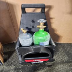 HOUSTON LOCATION - AS-IS Lincoln Electric Port-a-Torch Kit with Oxygen and Acetylene Tanks and 3/16 in. X 12 Ft. Hose  for Cutting Welding and Brazing