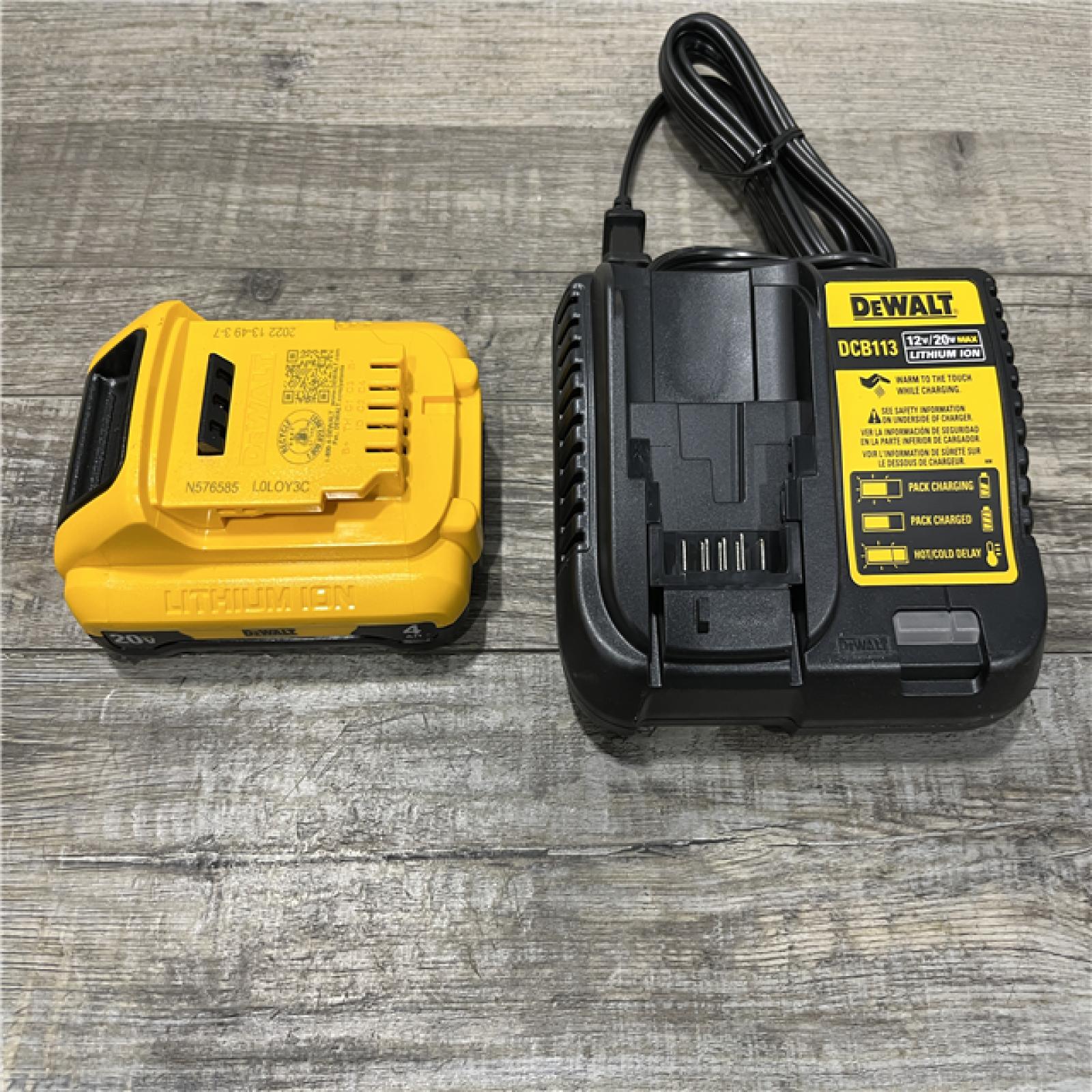 AS-IS DEWALT 20-Volt MAX Lithium-Ion 4.0Ah Battery with 12-Volt to 20-Volt MAX Charger