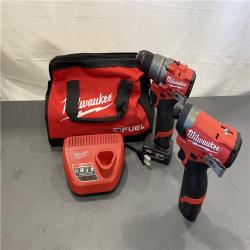 AS-IS - Milwaukee M12 FUEL 12V Brushless Hammer Drill and Impact Driver Combo Kit