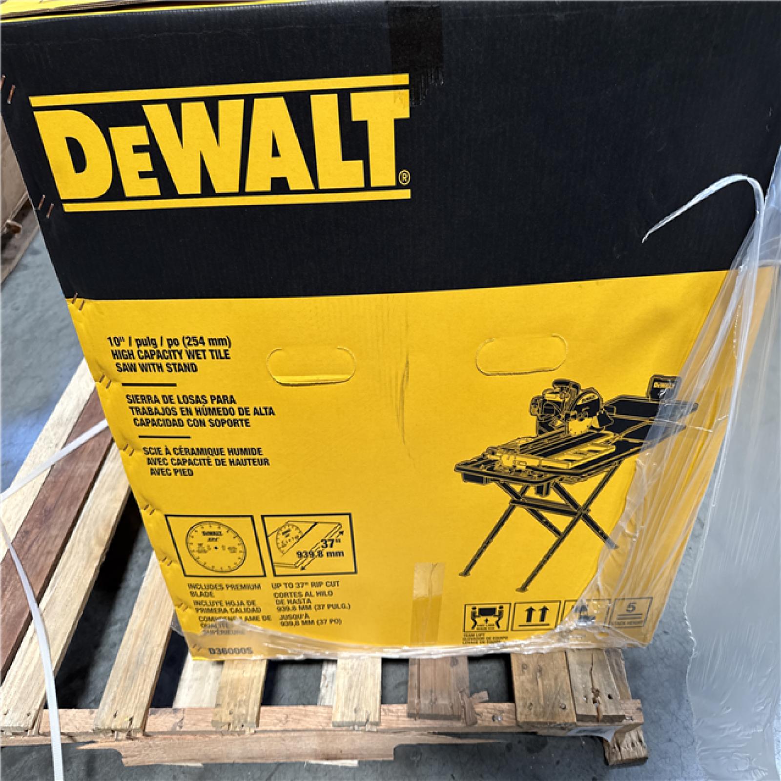 California NEW DeWalt 10” High Capacity Wet Tile Saw w/Stand