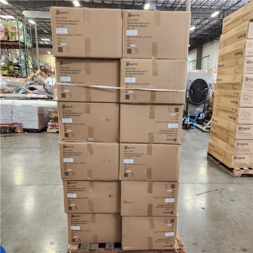 Phoenix Location NEW Seasons Stainless Steel Undermount 31.5 18G Double Bowl Offset Sink Pallet (12 Total) (SEALED)