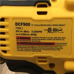 AS-IS DEWALT 20V MAX Lithium-Ion Cordless 1/2 in. Impact Wrench Kit