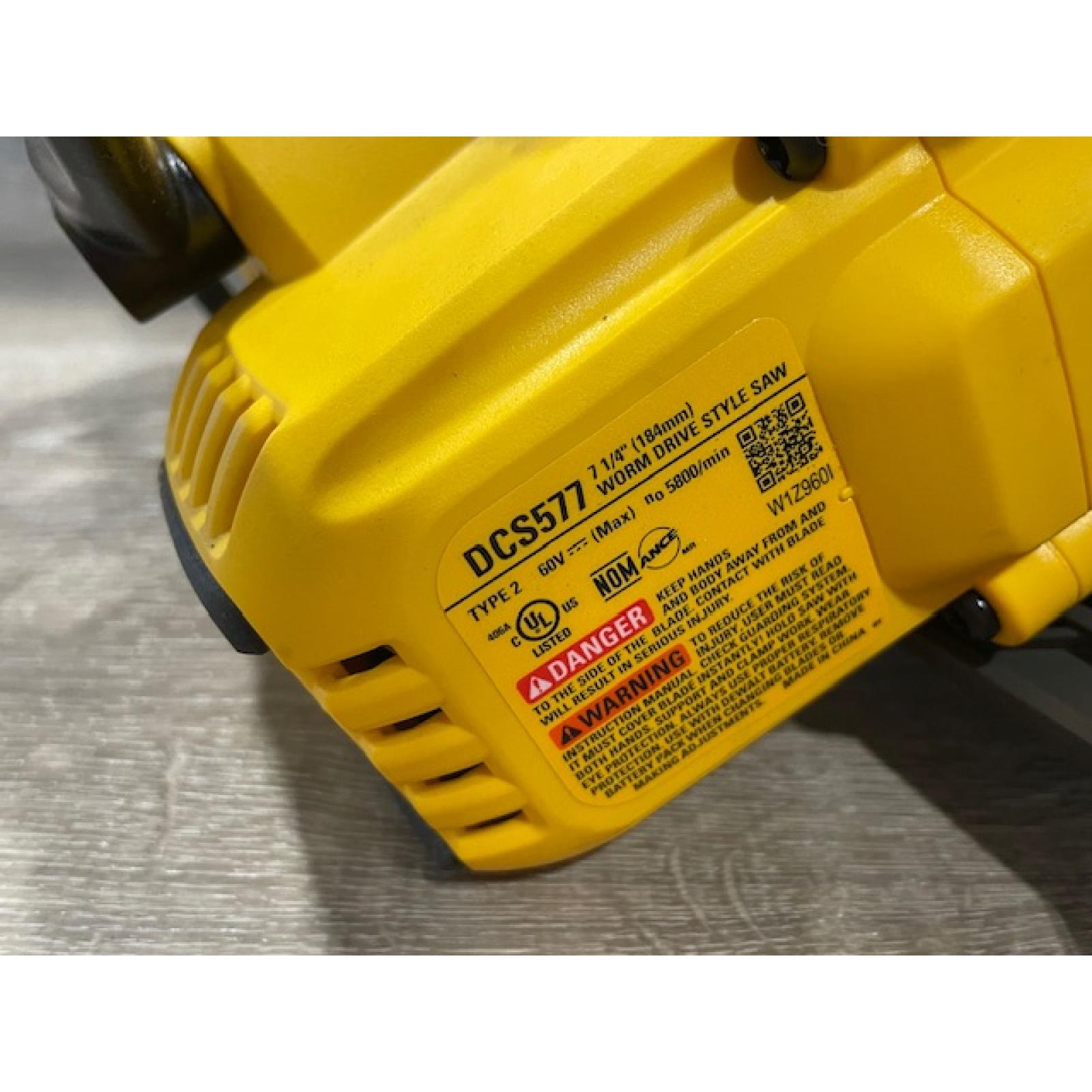 AS-IS DEWALT FLEXVOLT 60V MAX Cordless Brushless 7-1/4 in. Wormdrive Style Circular Saw (Tool Only)
