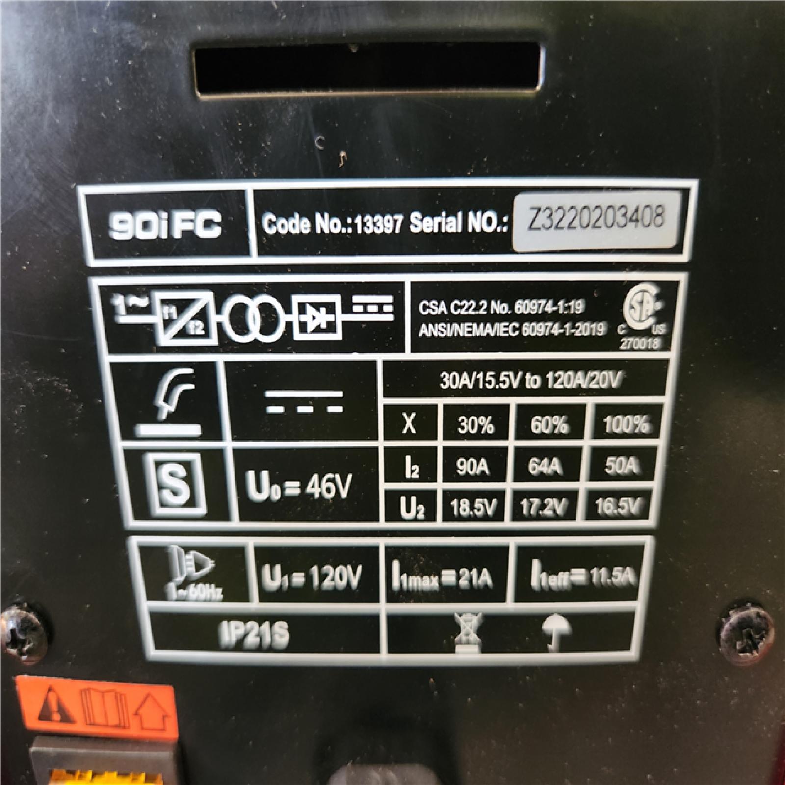 Phoenix Location Lincoln Electric WELD-PAK 90i FC Flux-Cored Wire Feeder Welder