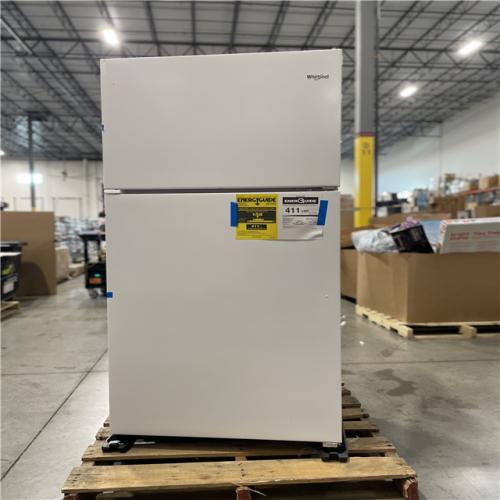 DALLAS LOCATION- AS-IS WHIRLPOOL 18 CU FT TOP FREEZER AND REFRIGERATOR WHITE