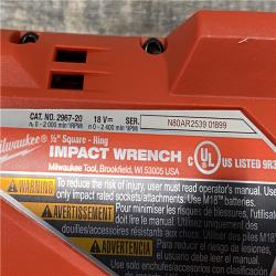 AS-IS Milwaukee  FUEL 18V Lithium-Ion Brushless Cordless 1/2 in. Impact Wrench with Friction Ring (Tool-Only)