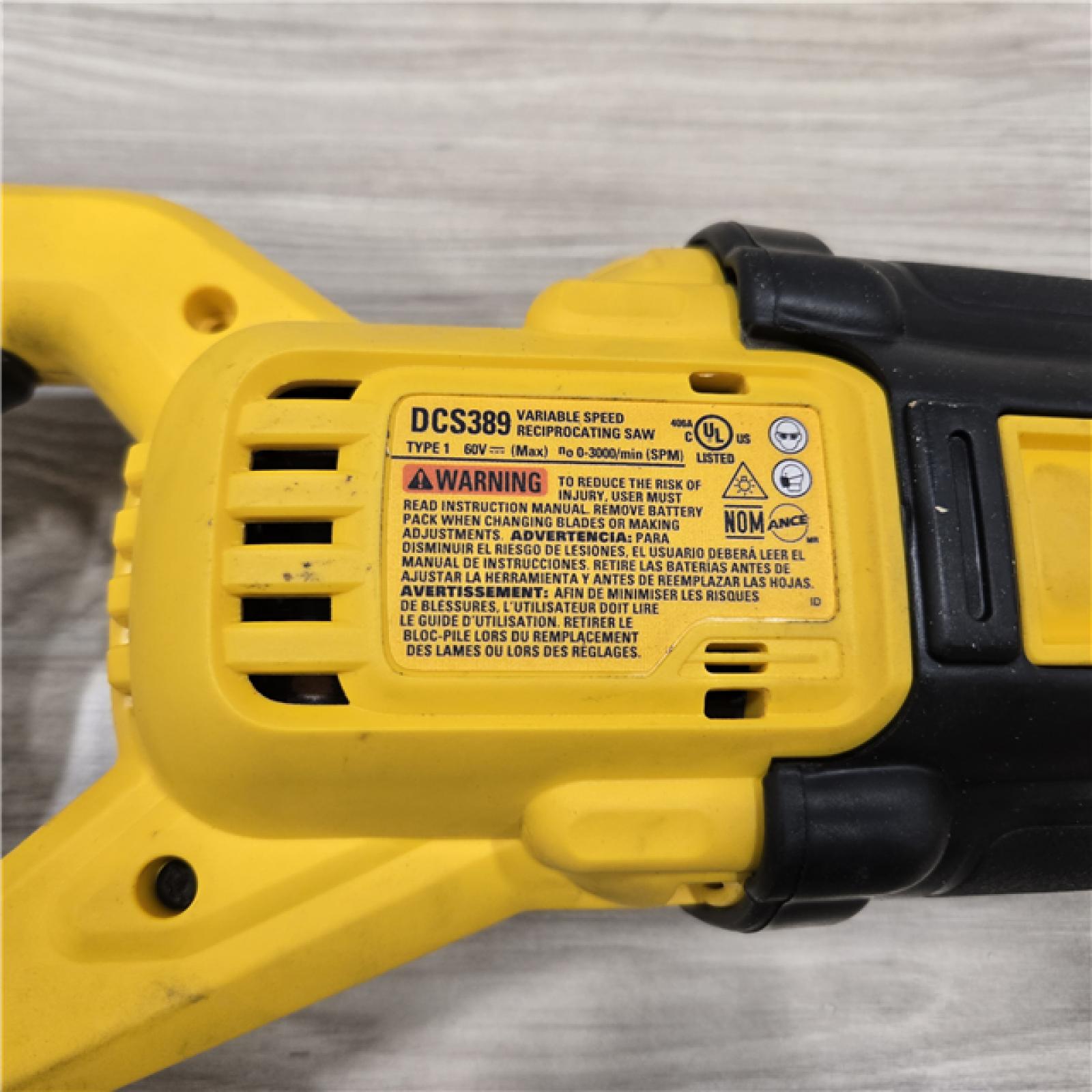 AS-IS DeWalt FLEXVOLT 60V MAX Cordless Reciprocating Saw (Tool-Only)