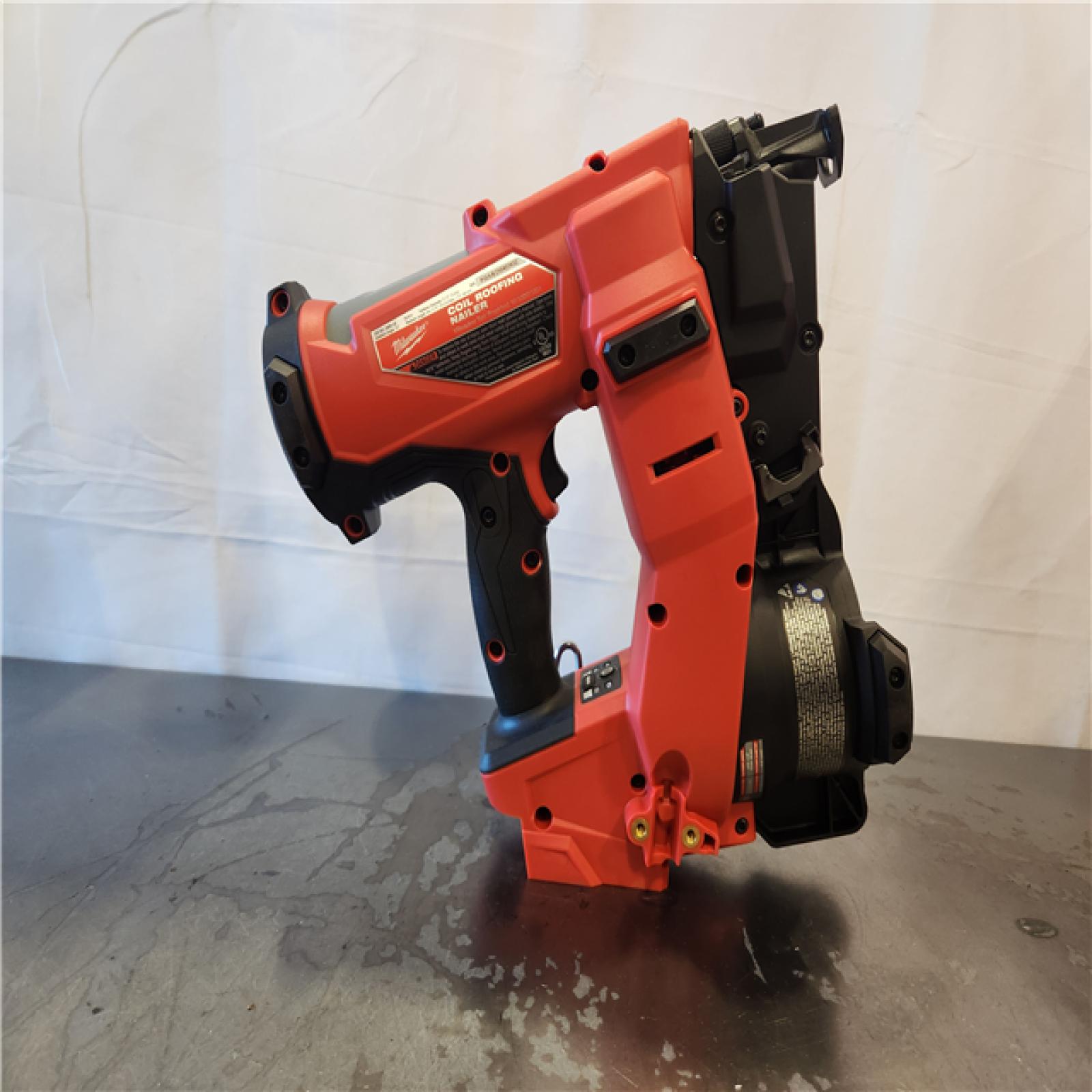 AS-IS- Milwaukee M18 FUEL 18-Volt Lithium-Ion Brushless Cordless Coil Roofing Nailer (Tool Only)