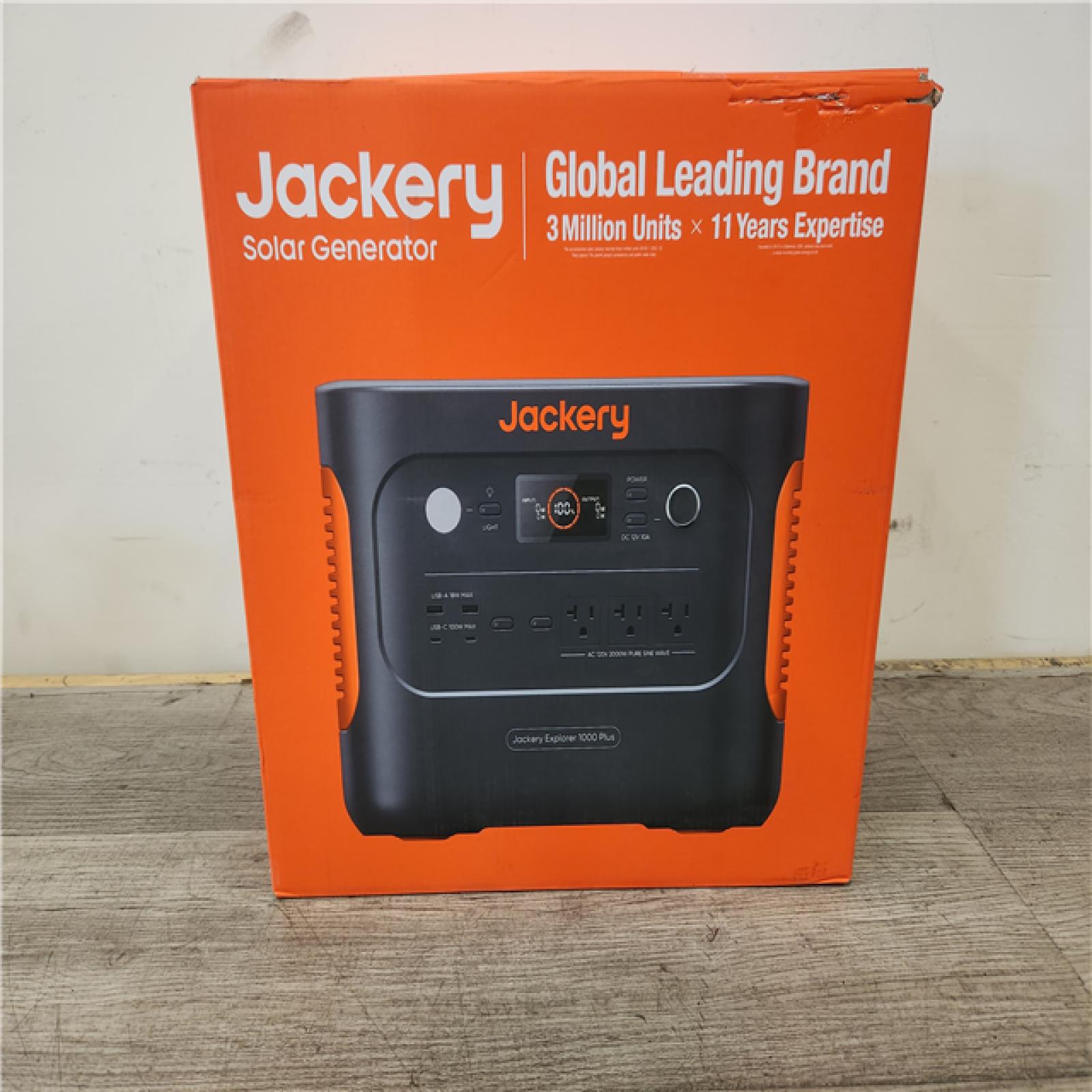 Phoenix Location NEW Jackery Solar Generator Explorer 1000 Plus 1264.64Wh/2000W Model No. JE-1000C (SEALED)