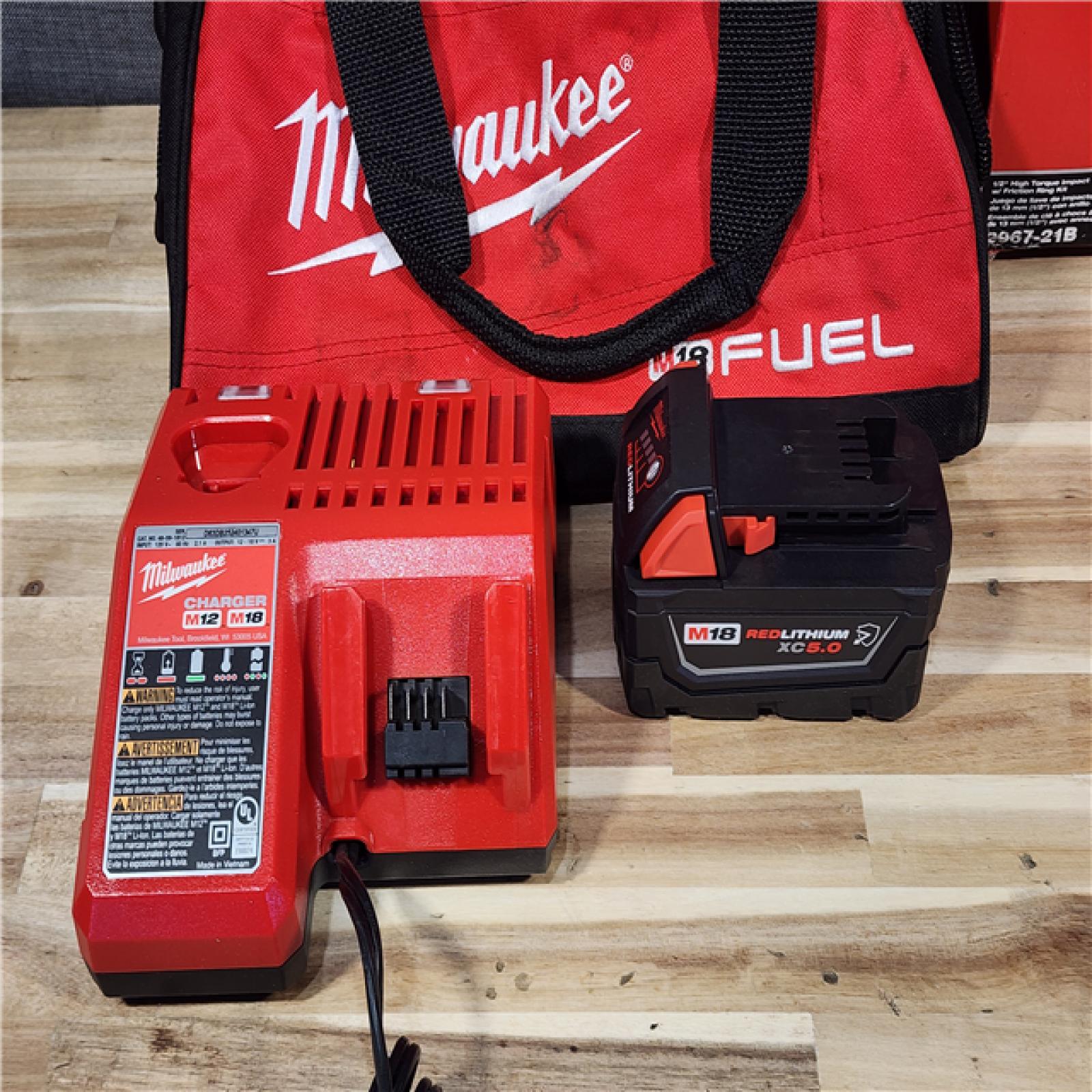 HOUSTON LOCATION - AS-IS Milwaukee FUEL 18V Lithium-Ion Brushless Cordless 1/2 in. Impact Wrench w/Friction Ring Kit