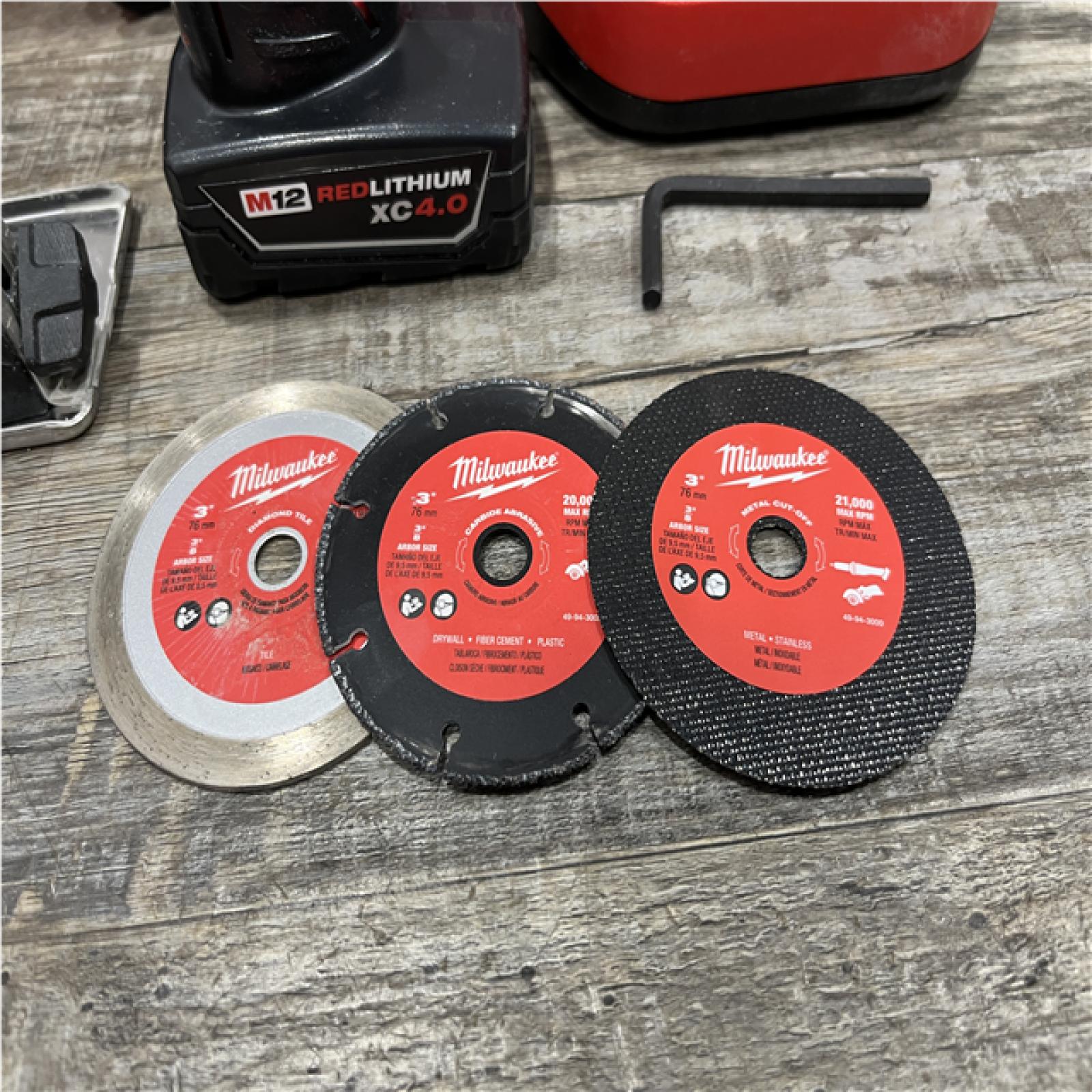 AS-IS Milwaukee FUEL 12V 3 in. Lithium-Ion Brushless Cordless Cut Off Saw Kit