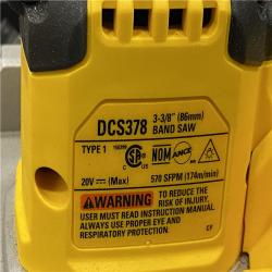 AS-IS DEWALT 20-Volt MAX 3-3/8 in. Cordless Brushless Bandsaw (Tool-Only)