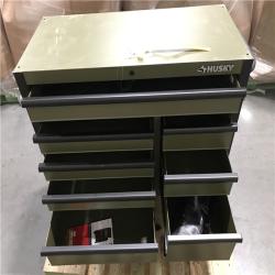 CALIFORNIA AS-IS HUSKY GREEN 8 DRAWER ROLLING TOOL CHEST