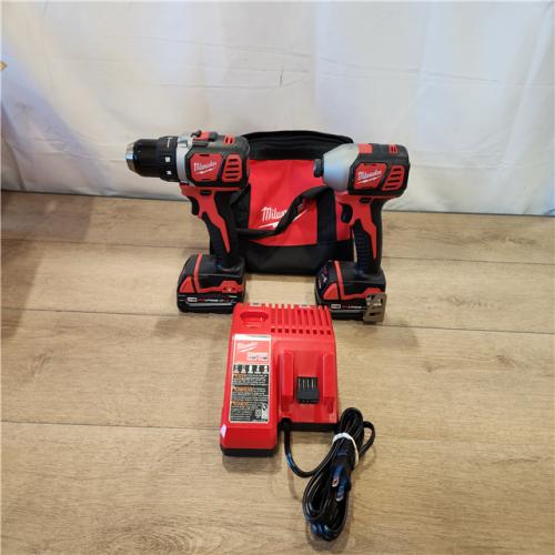AS-IS- Milwaukee M18 Brushed Cordless (2-Tool) Drill/Driver and Impact Driver Kit