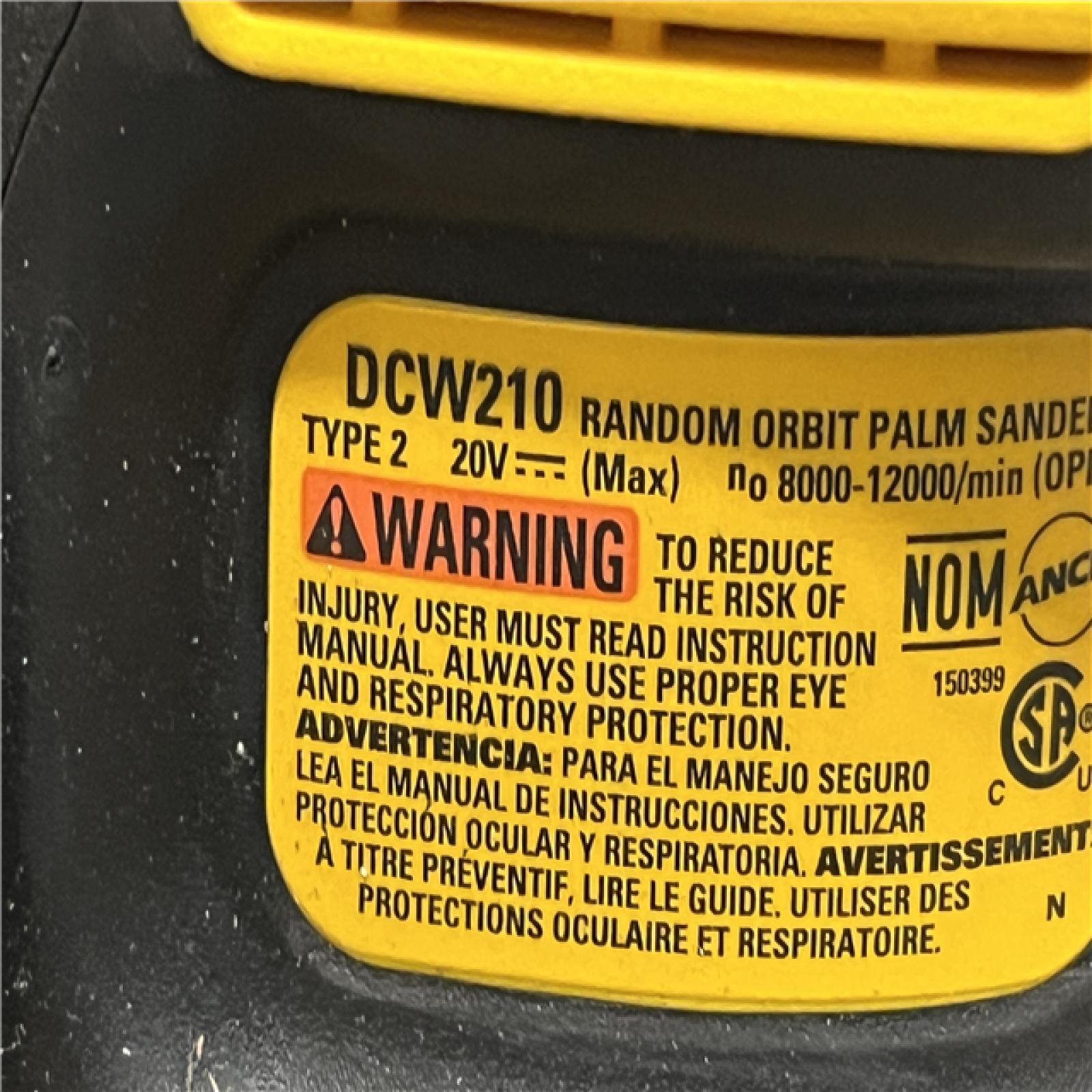 AS-IS DEWALT 20V MAX XR Cordless Brushless 5 in. Random Orbital Sander (Tool Only)