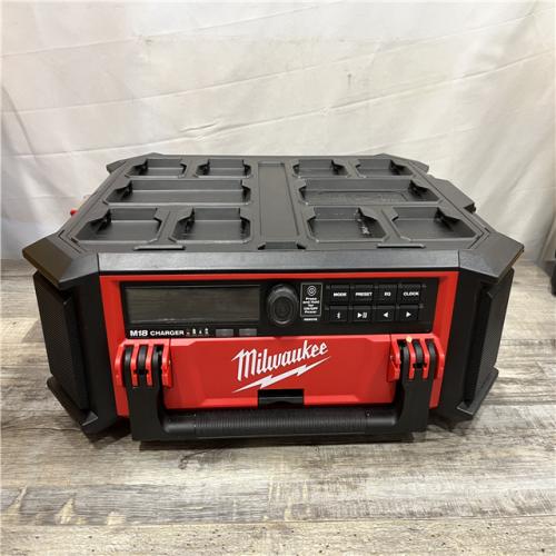 AS-IS Milwaukee  Lithium-Ion Cordless PACKOUT Radio/Speaker with Built-In Charger