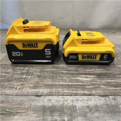 AS-IS DEWALT 20V MAX Lithium-Ion Battery Kit with 5.0Ah and 2.0Ah Battery and Charger