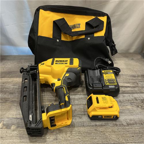 AS-IS DEWALT 20V MAX XR 16-Gauge Electric Cordless Angled Finishing Nailer Kit