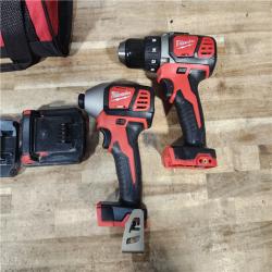 HOUSTON LOCATION - AS - IS Milwaukee 18V Lithium-Ion Cordless Drill Driver/Impact Driver Combo Kit