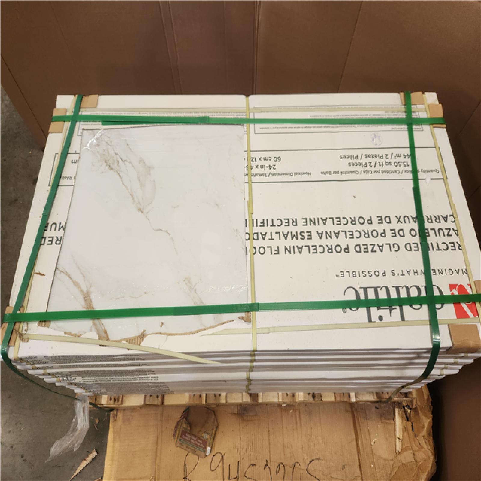 Pnoenix NEW Daltile Kesler Marble Avorio 24 in. x 48 in. Polished Porcelain Floor and Wall Tile (341 sq. ft./22 case)