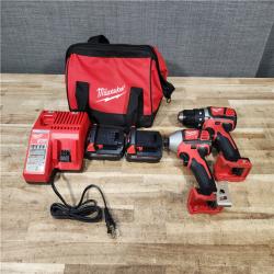 HOUSTON LOCATION - AS - IS Milwaukee 2 Tool Combo Kit W/ (2) Battery & Charger