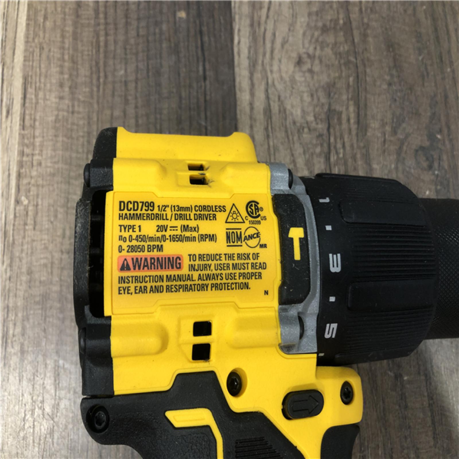 AS-IS DEWALT ATOMIC 20-Volt MAX Brushless Cordless 1/2 in. Hammer Drill (Tool-Only)