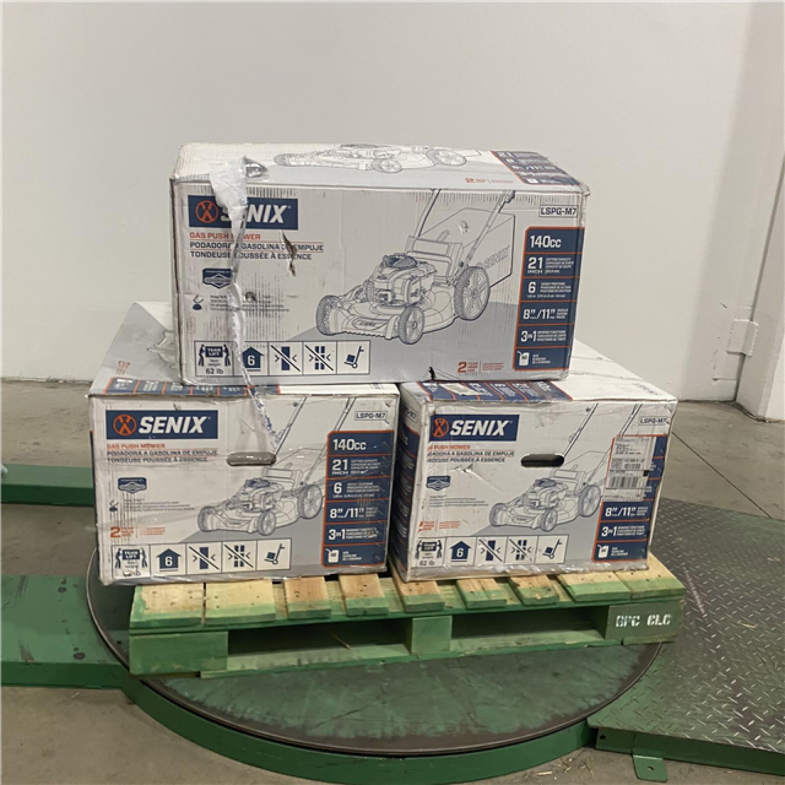 Dallas Location - As-Is  SENIX 21-in Gas Push lawn mower with 140-cc Briggs and Stratton Engine(Lot Of 3)