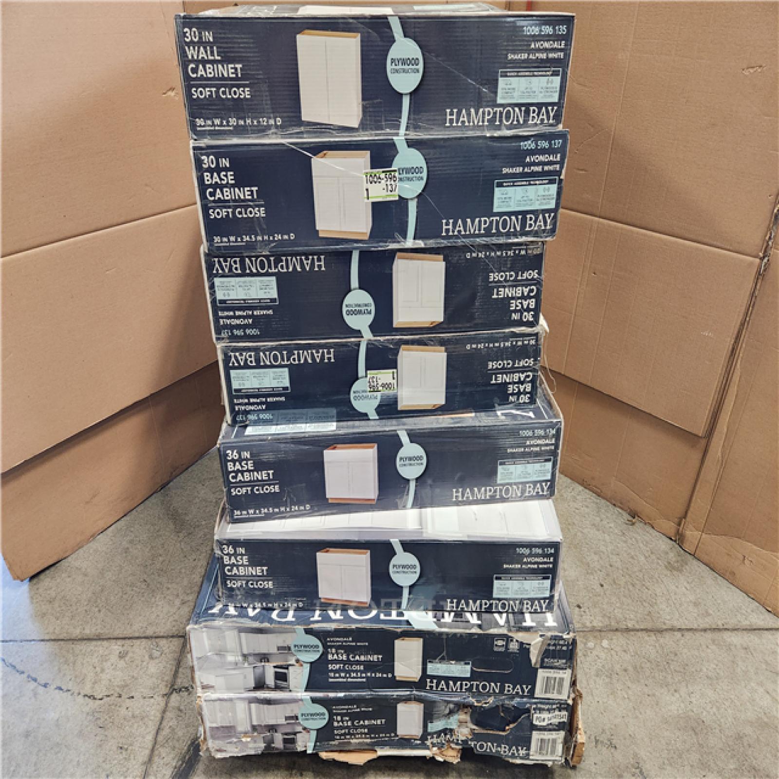 Phoenix Location AS-IS Hampton Bay Cabinet Pallet (10-Cases)