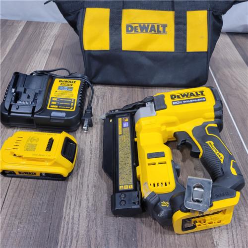 AS-IS  DeWalt DCN623D1 20-Volt MAX Atomic Compact Cordless Pin Nailer Kit  Brushless Motor  23 Gauge  Battery - Quantity 1