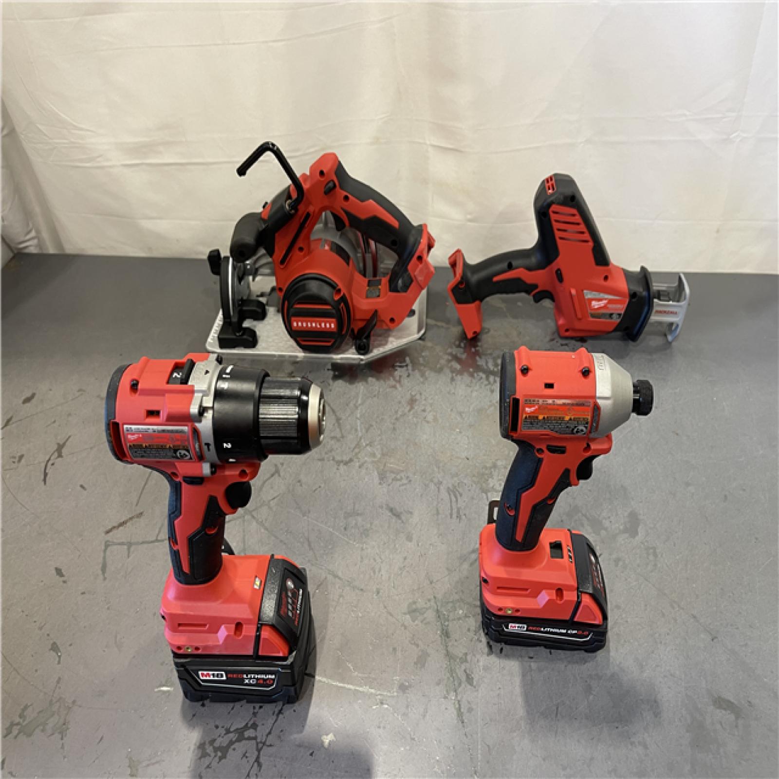 AS-IS - Milwaukee M18 18-Volt Lithium-Ion Brushless Cordless Combo Kit (4-Tool)