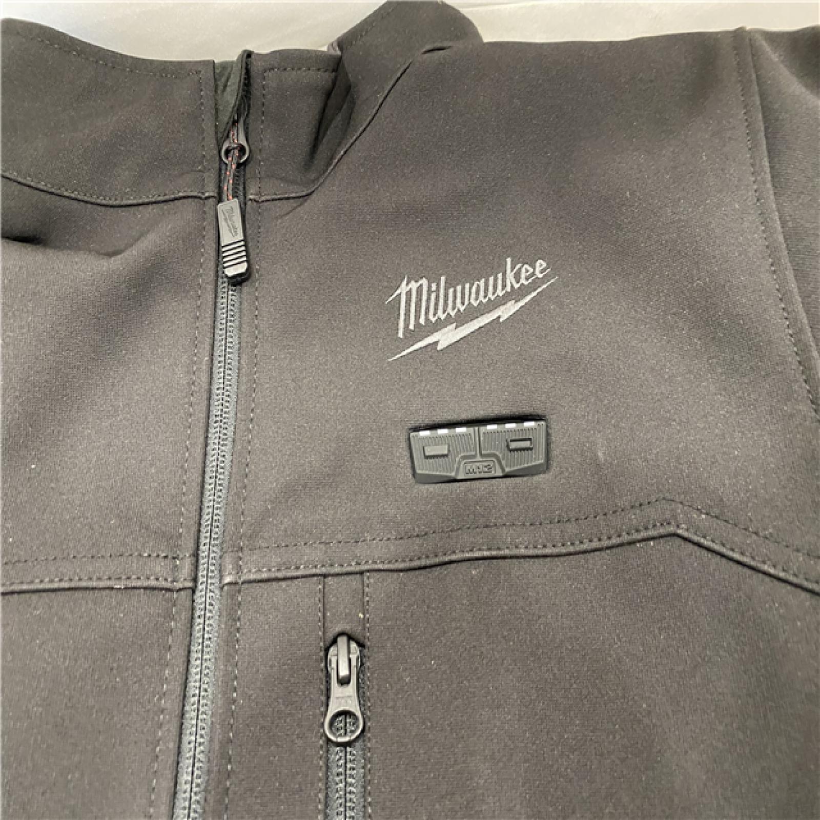 AS-IS Milwaukee Men's Large 12-Volt Lithium-Ion Cordless Tough Shell Black Heated Jacket Kit