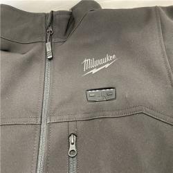 AS-IS Milwaukee Men's Large 12-Volt Lithium-Ion Cordless Tough Shell Black Heated Jacket Kit
