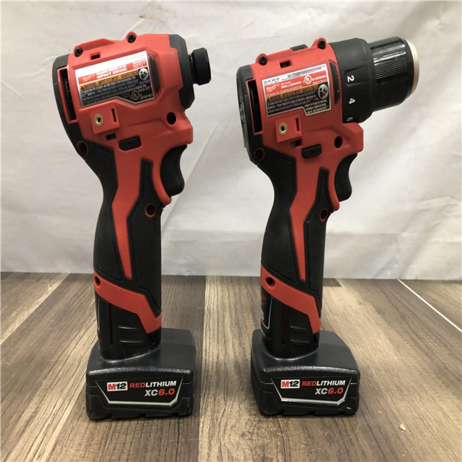 AS-IS Milwaukee 12-Volt Lithium-Ion Brushless Cordless Subcompact Drill and Impact Driver Combo Kit