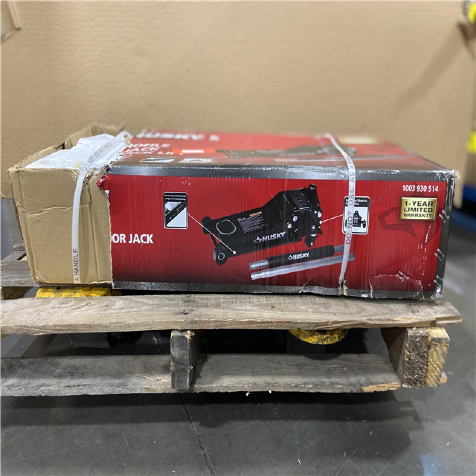 AS-IS Husky 3-1/2-Ton Low Profile Floor Jack with Quick Lift