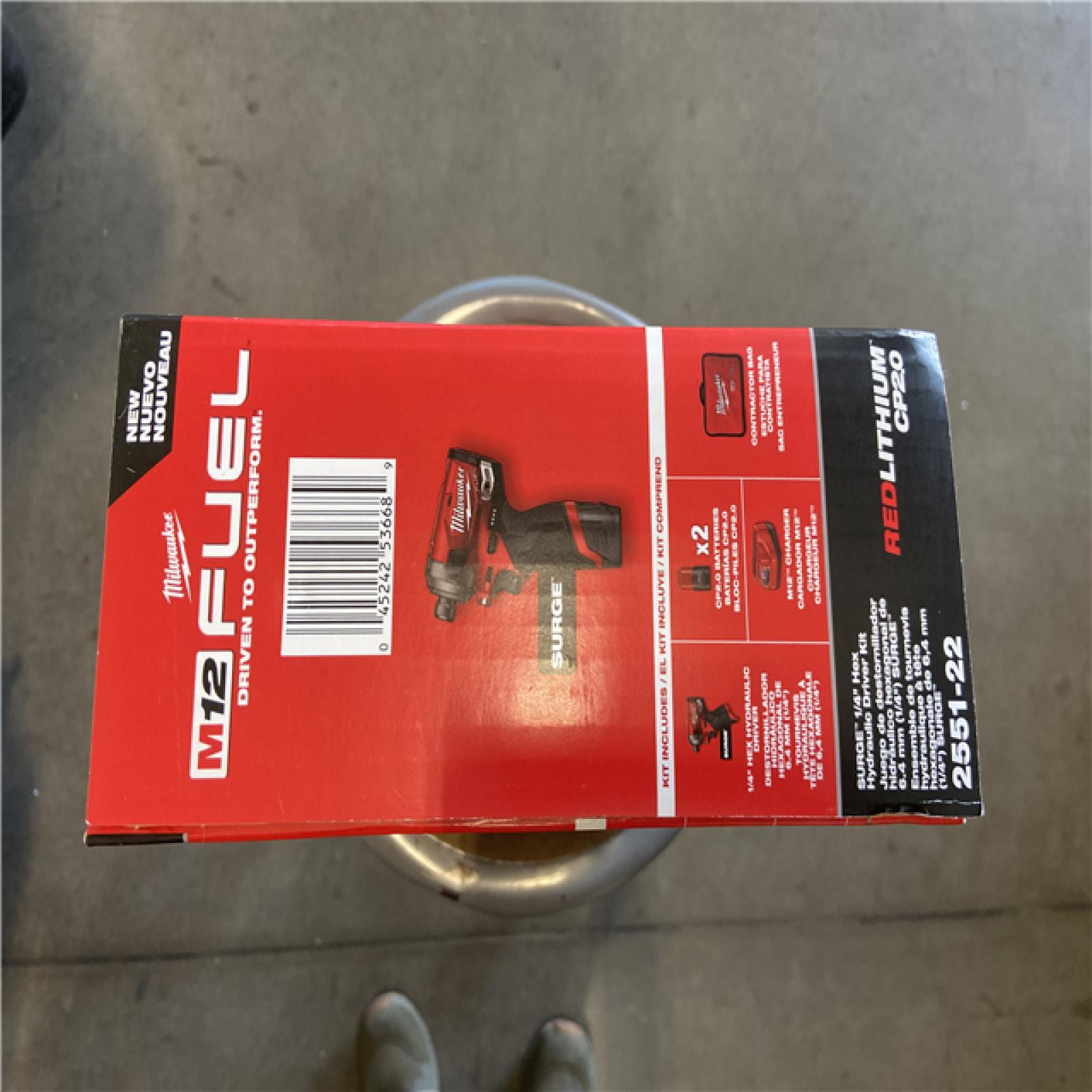 NEW! - Milwaukee M12 FUEL SURGE 12V Lithium-Ion Brushless Cordless 1/4 in. Hex Impact Driver Compact Kit w/Two 2.0Ah Batteries  Bag