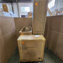 Phoenix NEW Avanity Modero 31 in. Single Sink Brushed Oak Bath Vanity with Brushed Oak Freestanding Linen Cabinet