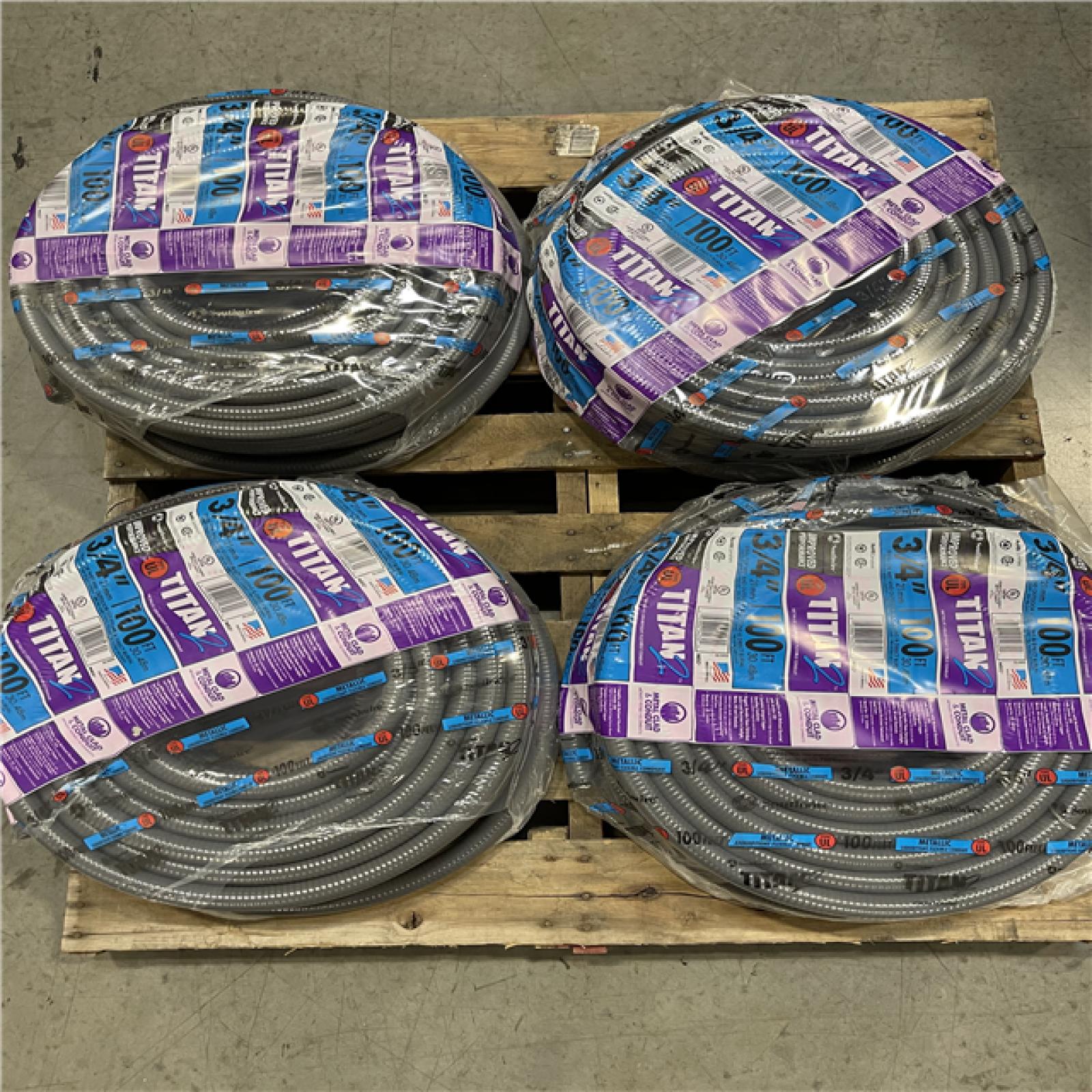 DALLAS LOCATION - Southwire 3/4 in. x 100 ft. Liquidtight Flexible Metallic Titan Steel Conduit PALLET -(4 UNITS)