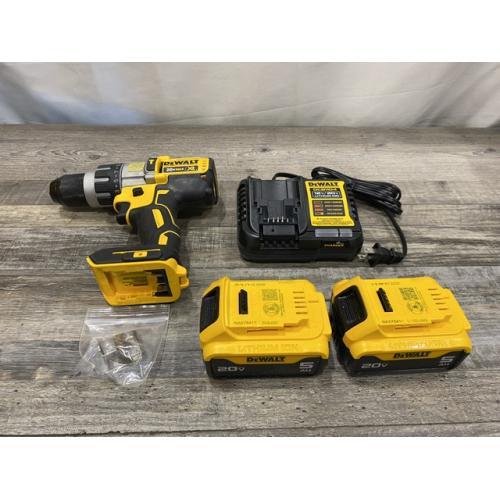 AS-IS DEWALT 20V MAX XR Cordless Brushless 3-Speed 1/2 in. Hammer Drill Kit