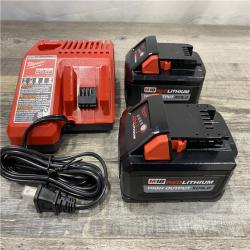 AS-IS Milwaukee 18-Volt Lithium-Ion High Output Battery Starter Kit with Two 6.0 Ah Battery and Charger