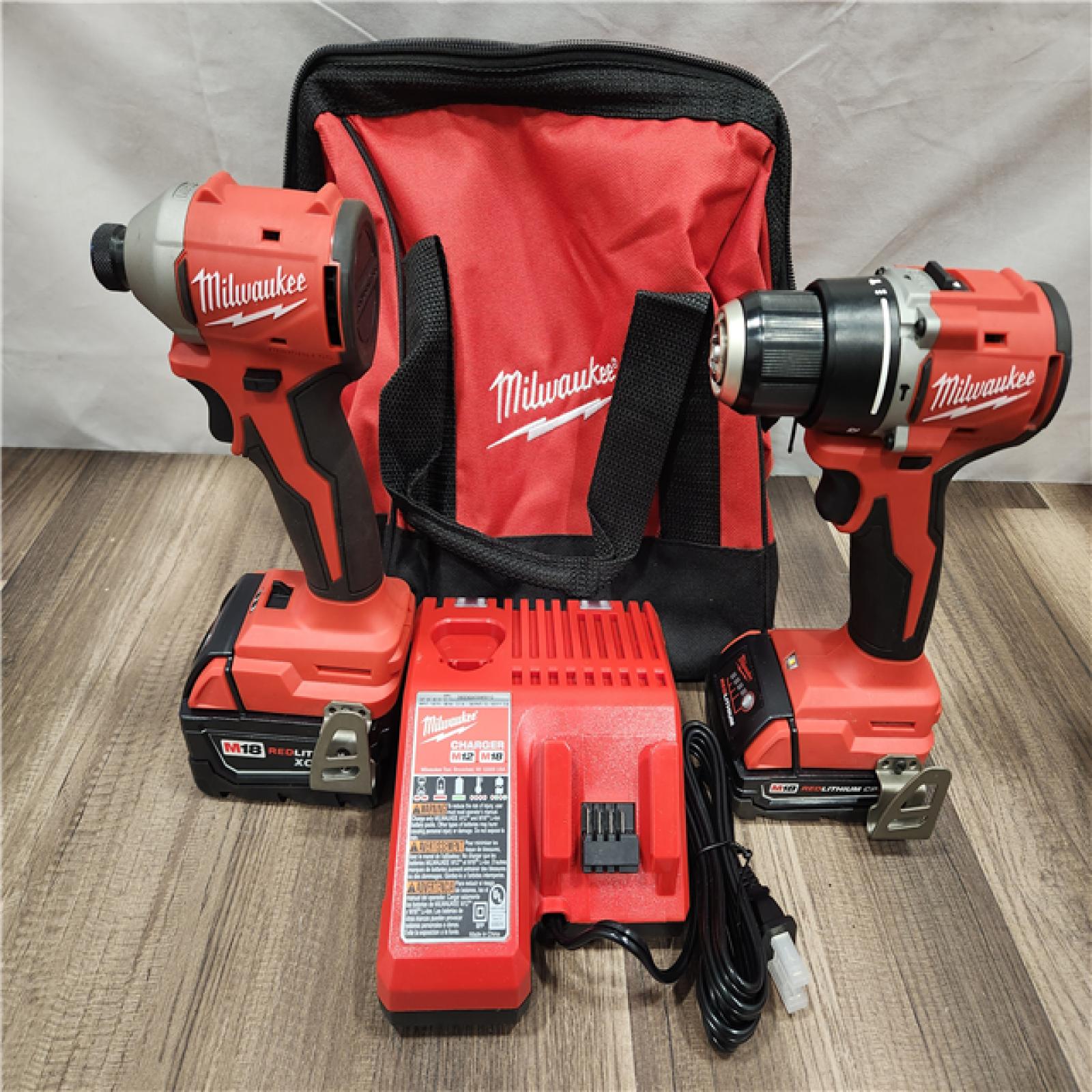 AS-IS- Milwaukee M18 Compact Brushless 2-Tool Combo Kit
