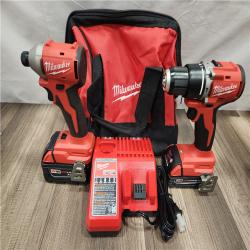 AS-IS- Milwaukee M18 Compact Brushless 2-Tool Combo Kit
