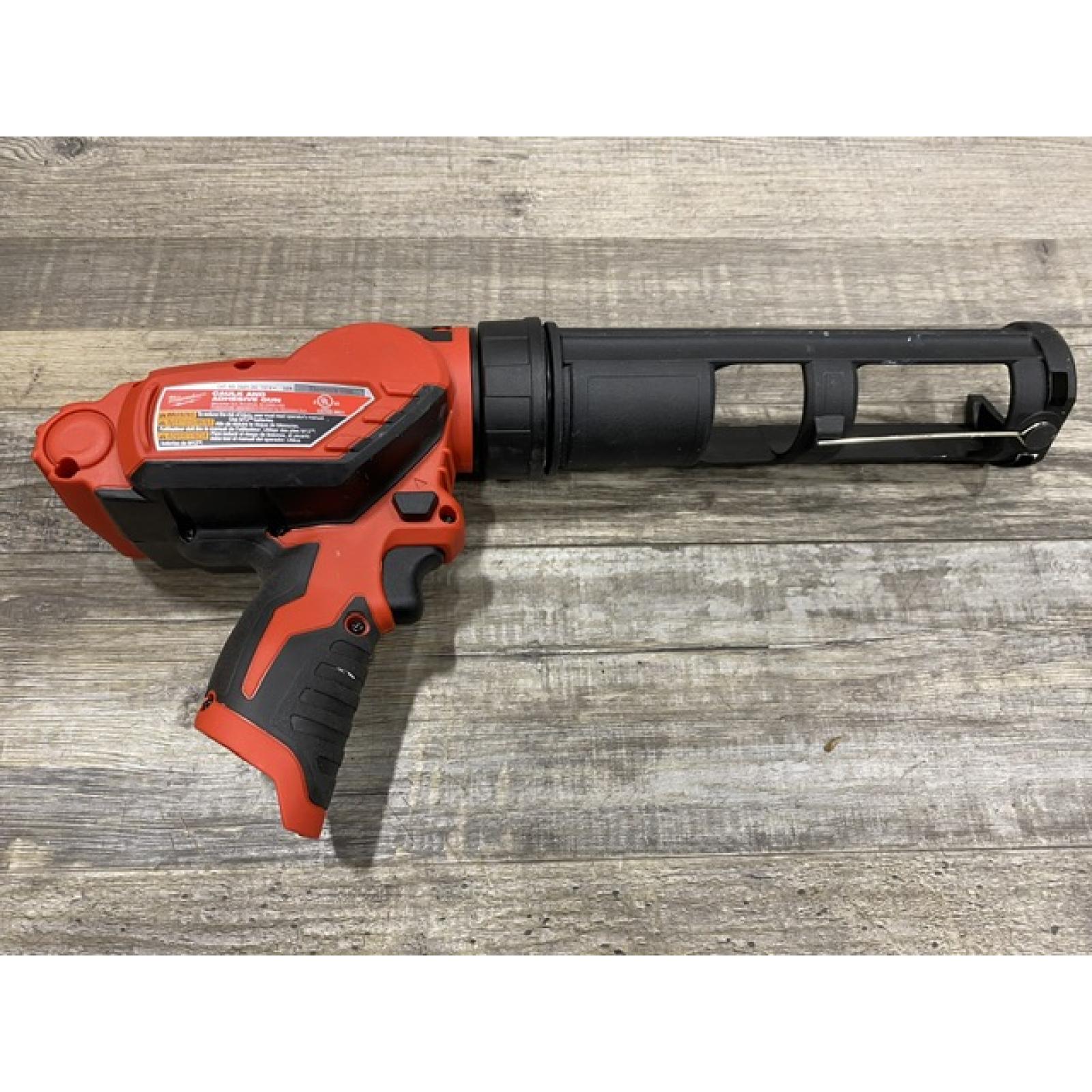 AS-IS Milwaukee 12V Lithium-Ion Cordless 10 oz. Adhesive and Caulk Gun (Tool-Only)