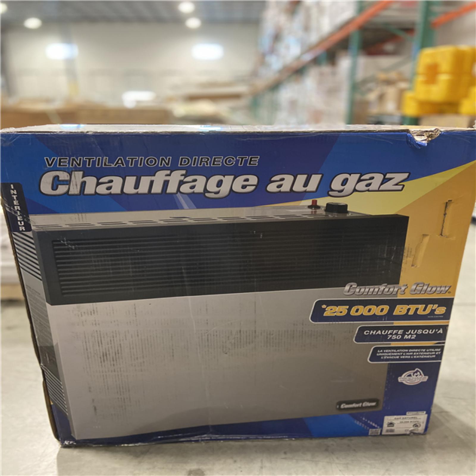 DALLAS LOCATION -Comfort Glow Direct Vent NATURAL Gas Wall Heater/Furnace with Thermostat 25,000 BTU. Professional Vent Kit